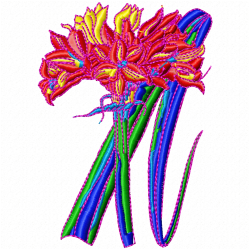 Flowers And Tree Embroidery Design 5